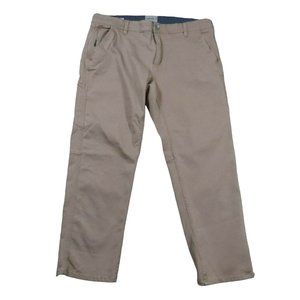 WEATHERPROOF Jeans Men's VINTAGE Straight Leg Utility Canvas Brown 38X30